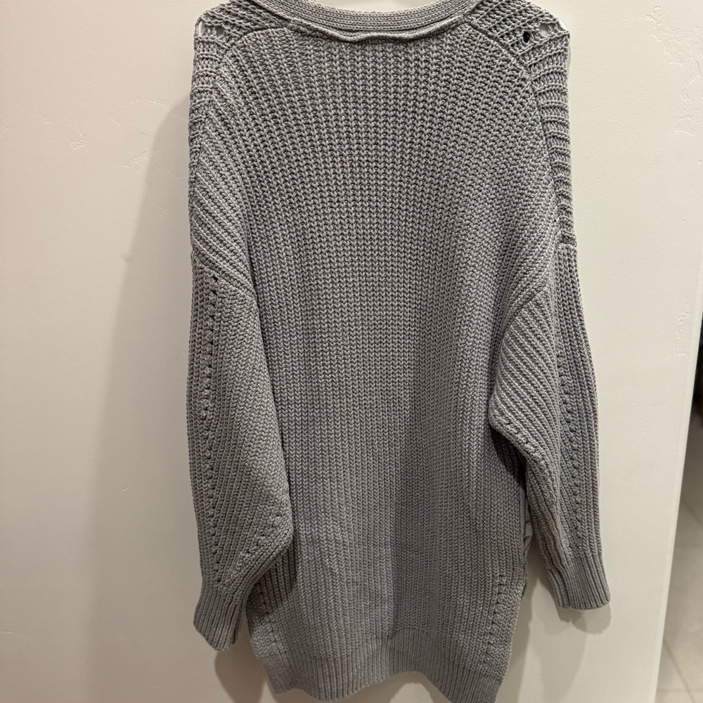 XS Free People Gray Knit Cardigan - Picture 3 of 6